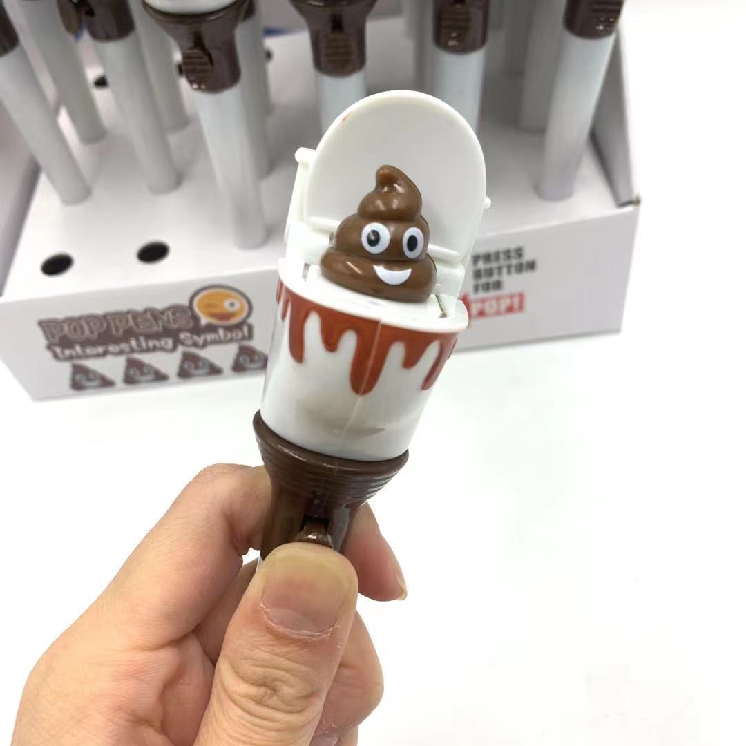 Wholesale Silicone Toilet Bounce Pens 24pcs/box