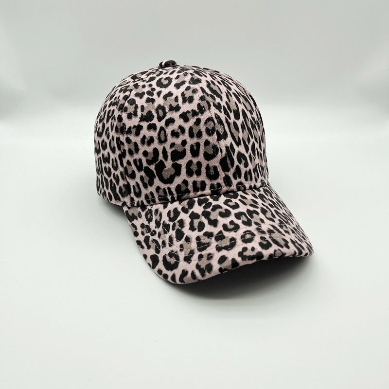 Wholesale German Fleece Leopard Print Thermal Baseball Cap