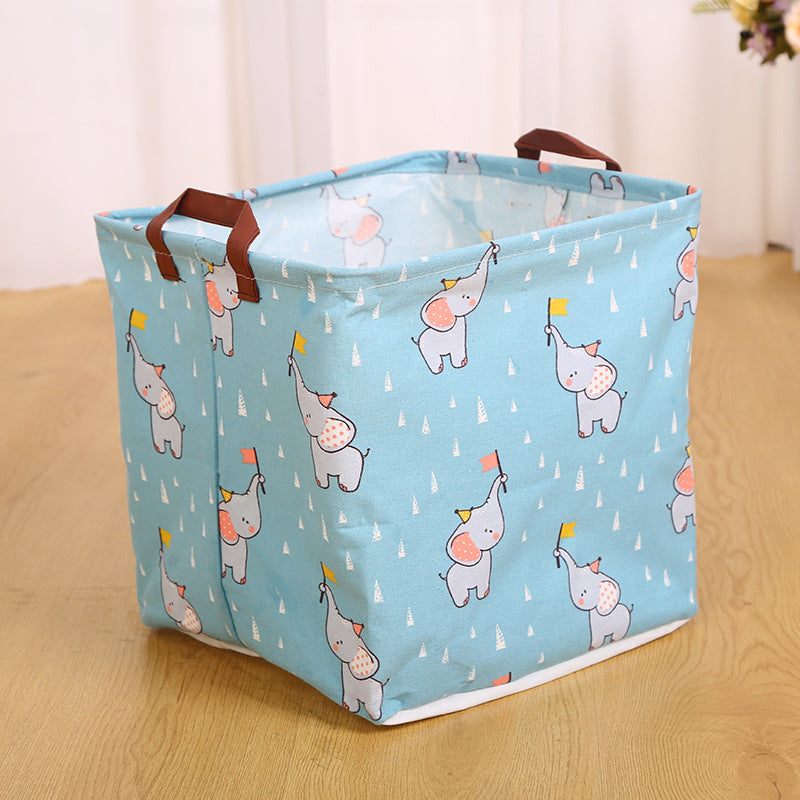 Wholesale Cotton and Linen Cartoon Animal Foldable Dirty Clothes Basket