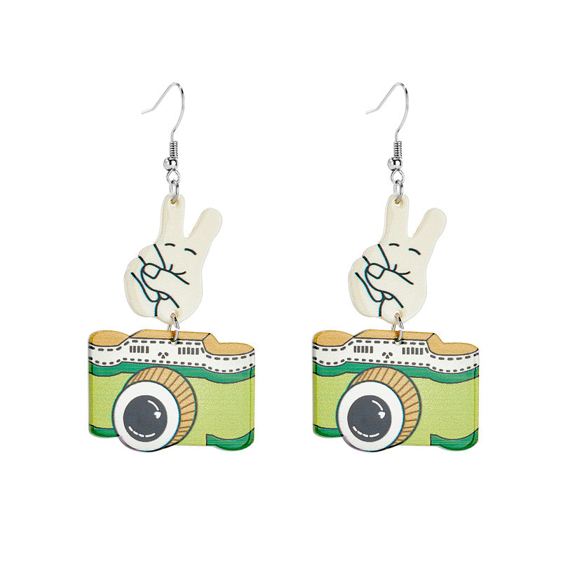 Pendientes De Acrílico De Impresión Linda De Dibujos Animados al por mayor