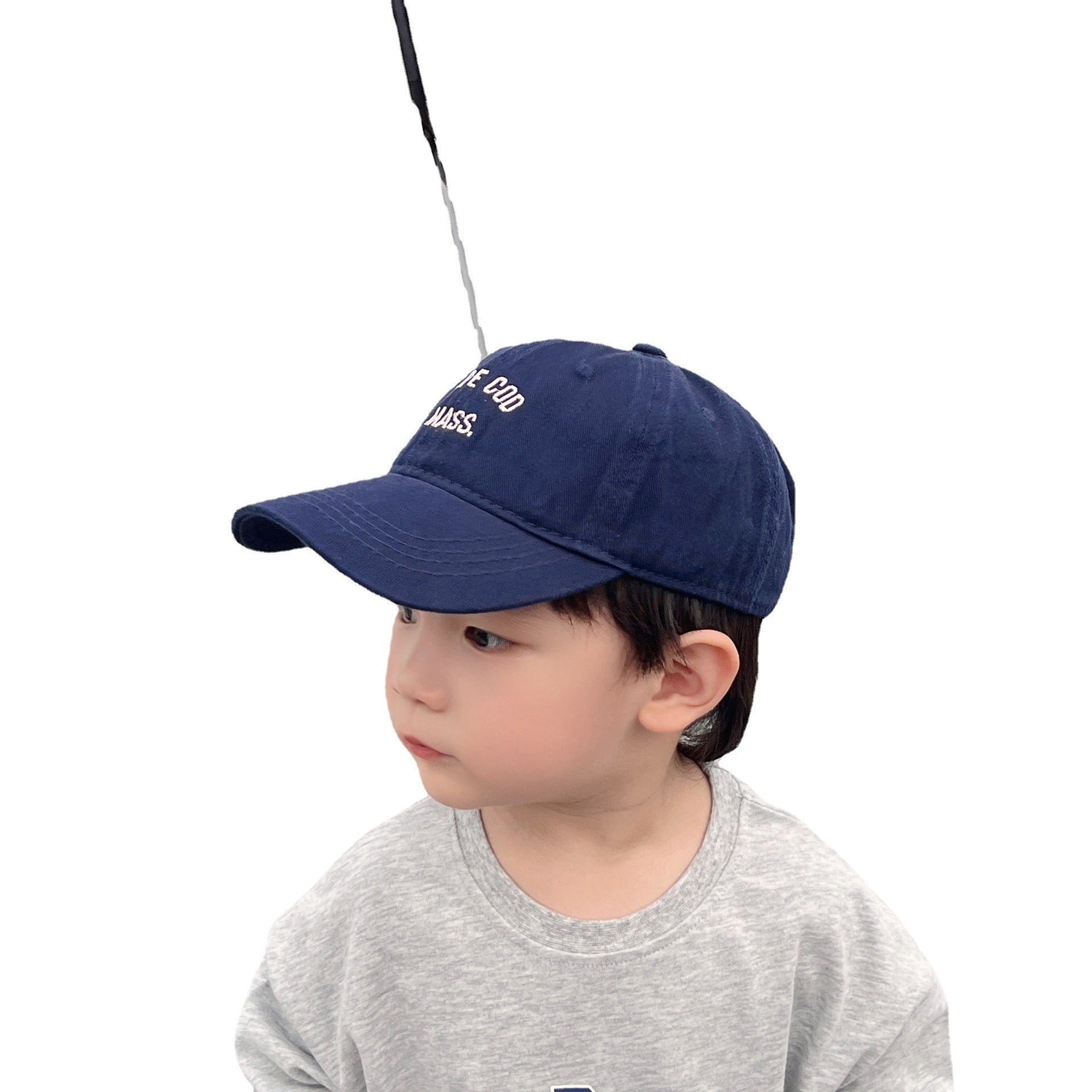 Gorra de béisbol de algodón puro con sombrilla y protector solar para niños al por mayor