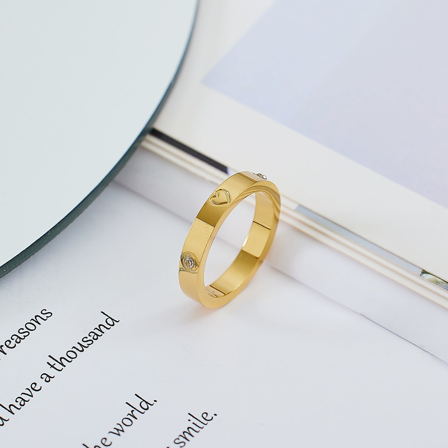 Wholesale Heart-shaped Titanium Steel Rings