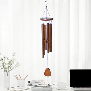 Wholesale Pine Six-color Aluminum Tube Wind Chime Hanging Decoration