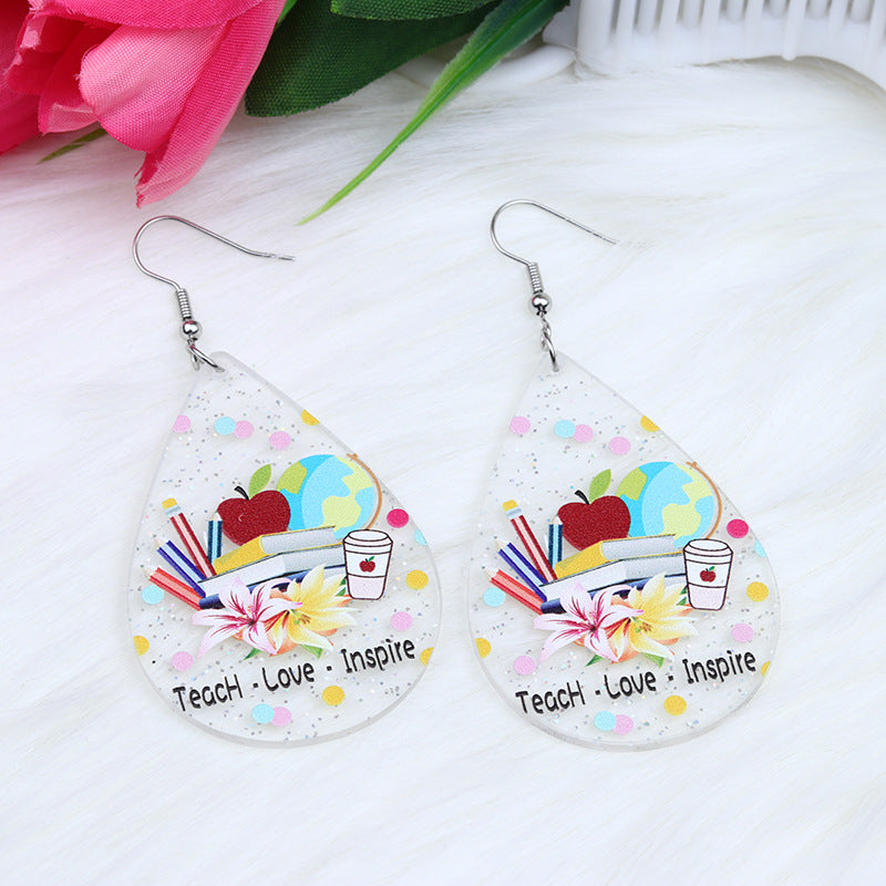 Pendientes Acrílicos Día Del Maestro al por mayor