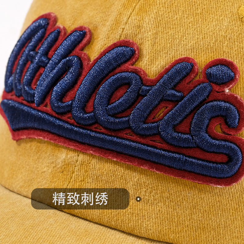 Wholesale Acrylic Letter Embroidered Washed Alphabet Baseball Cap