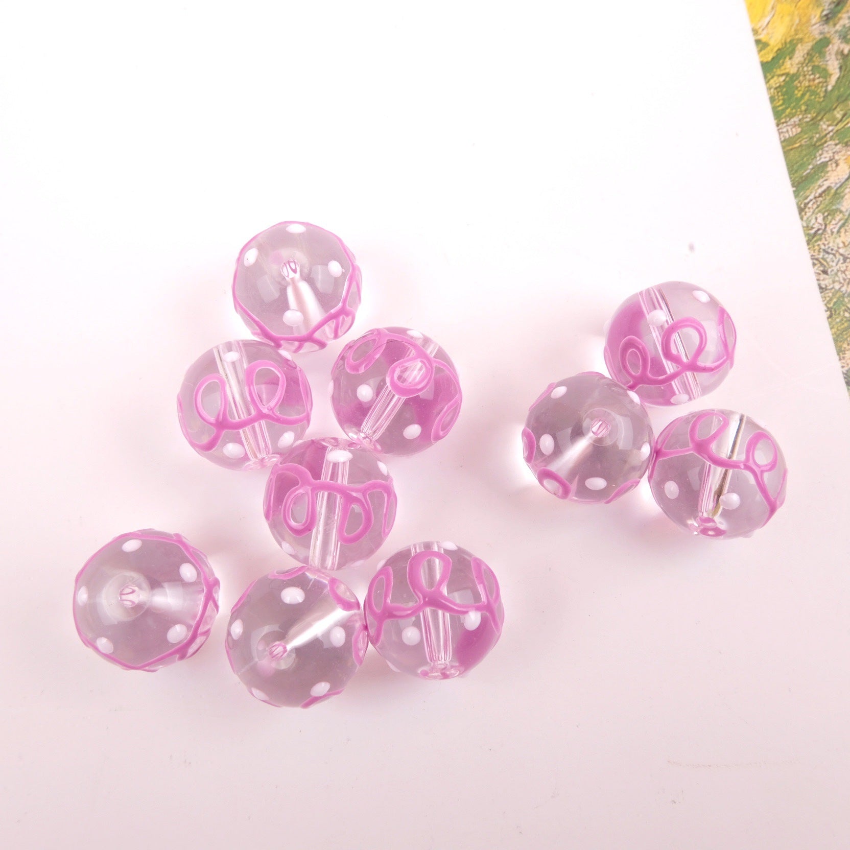 Cuentas de accesorios de joyería DIY de vidrio de dibujos animados de 12MM al por mayor