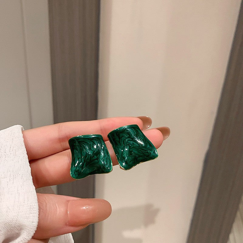 Venta al por mayor Plata Pin Goteo Flor Círculo Vintage Pendientes Metal