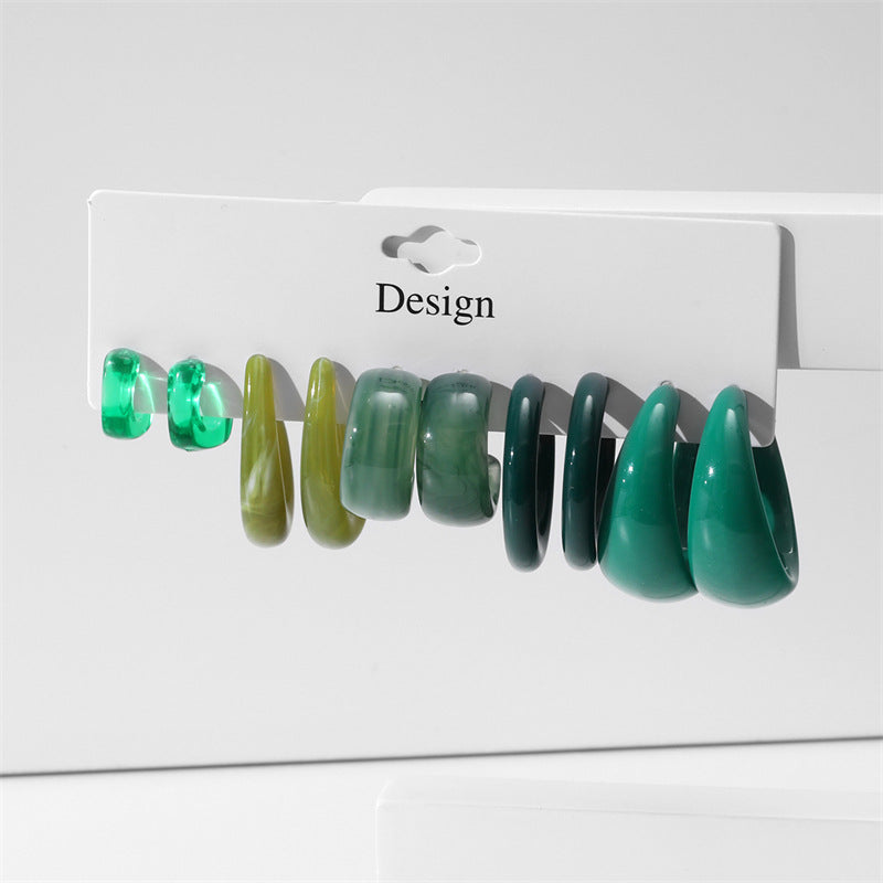 Conjunto de aretes de acrílico de color caramelo de joyería al por mayor