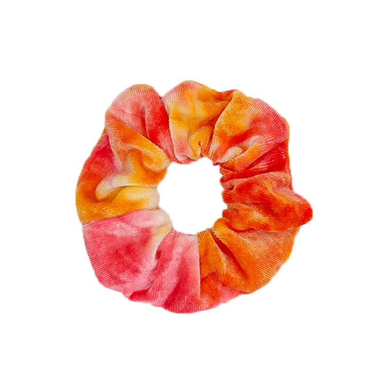Wholesale Tie Dye Colored Velvet Hair Scrunchies