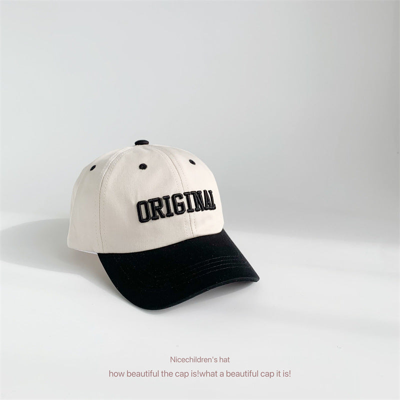 Sombrero de béisbol de los niños del bordado del alfabeto de la coincidencia de color del algodón al por mayor