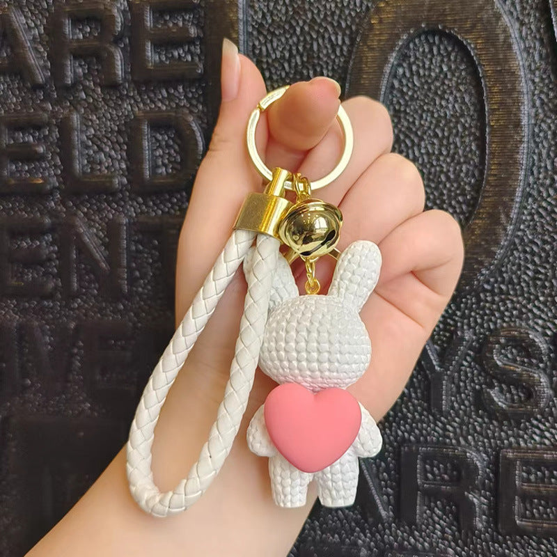 Wholesale Cartoon Resin Love Rabbit Keychain
