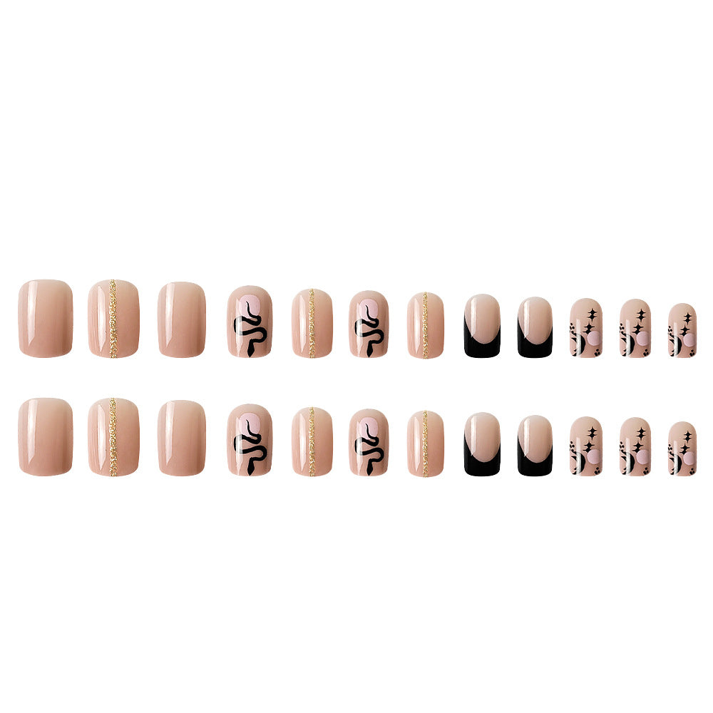 Plástico al por mayor plástico francés serpiente luna luna de arte de arte de uñas