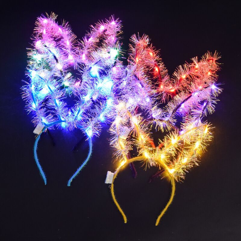 Wholesale Plastic Luminous Cat's Ears Hair Hoop