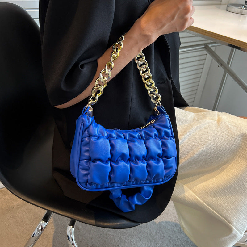 Wholesale Pleated Chain PU Shoulder Bag