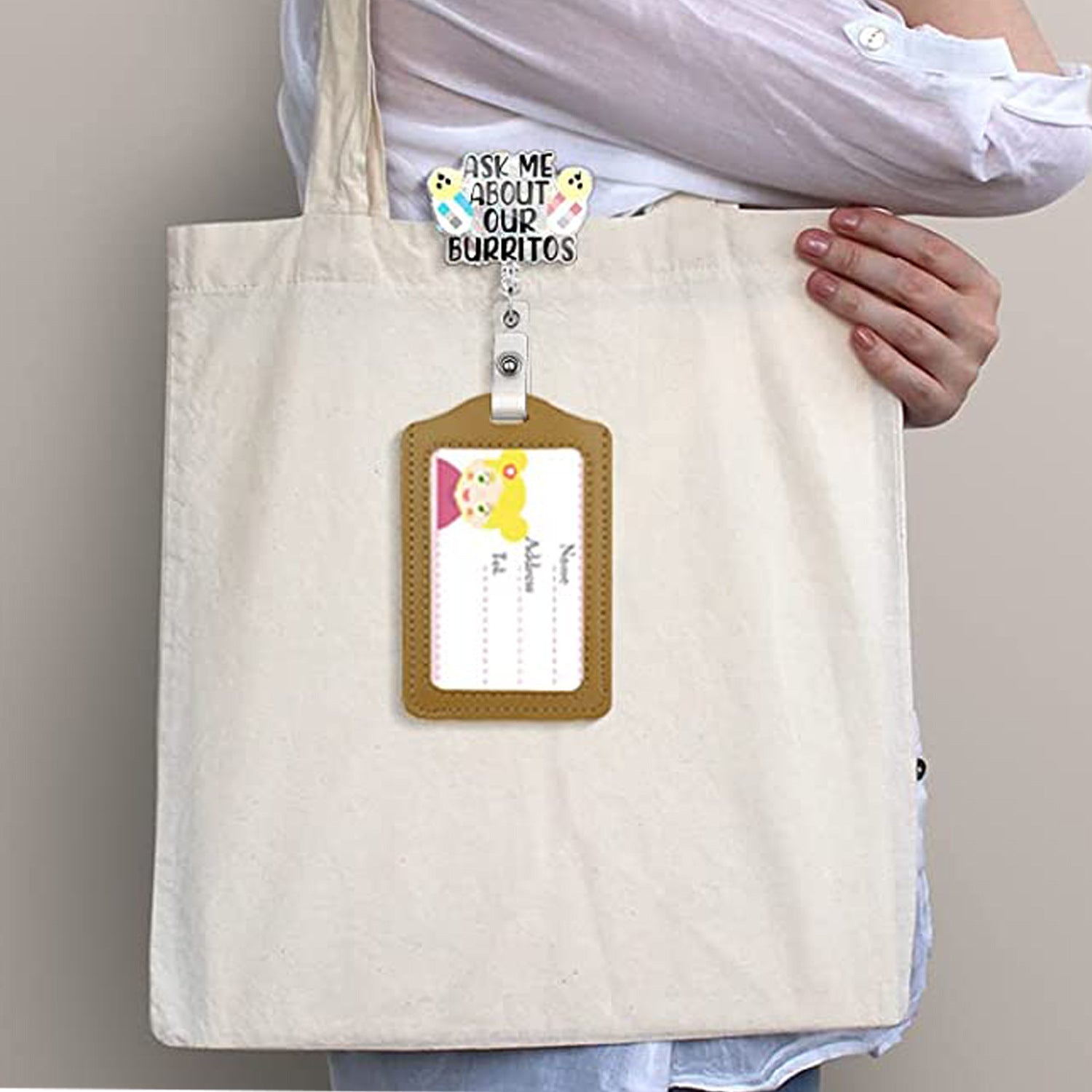 Wholesale Acrylic Nurse Doctor Retractable Keychain