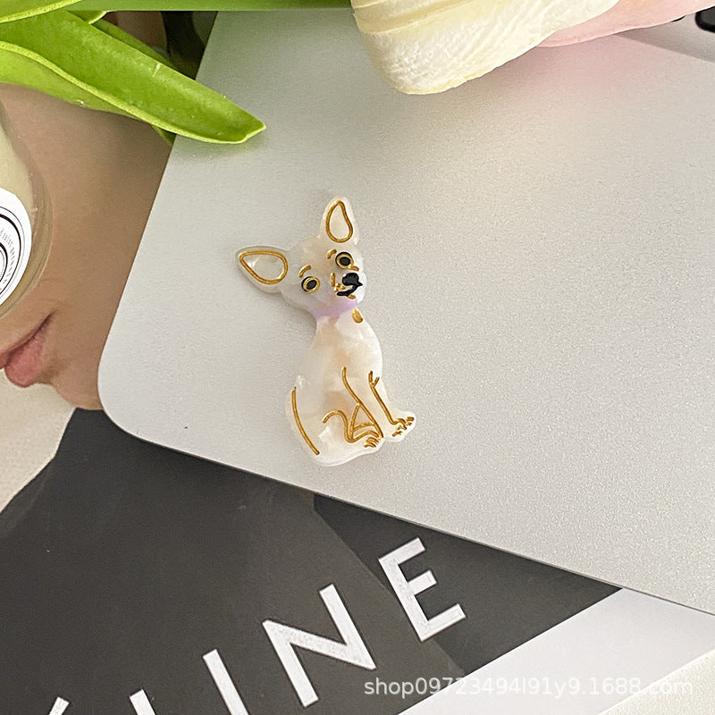 Wholesale Cartoon Cute Puppy Acetic Acid Plate Hairpin