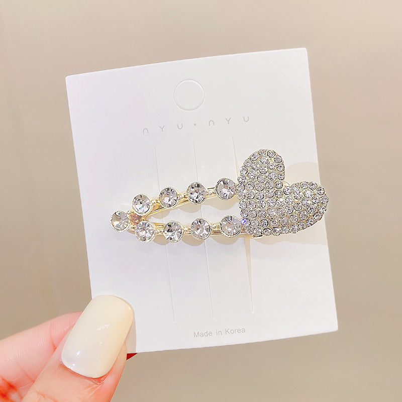 Wholesale Rhinestone Heart Bunny Metal Hair Clips