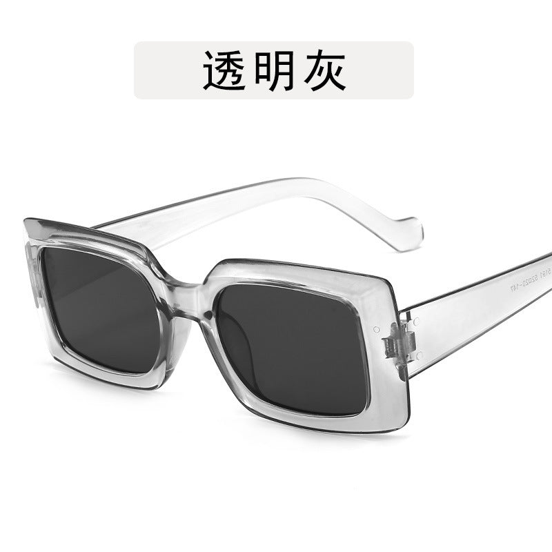 Wholesale PC Square Jelly Color Big Frame Sunglasses