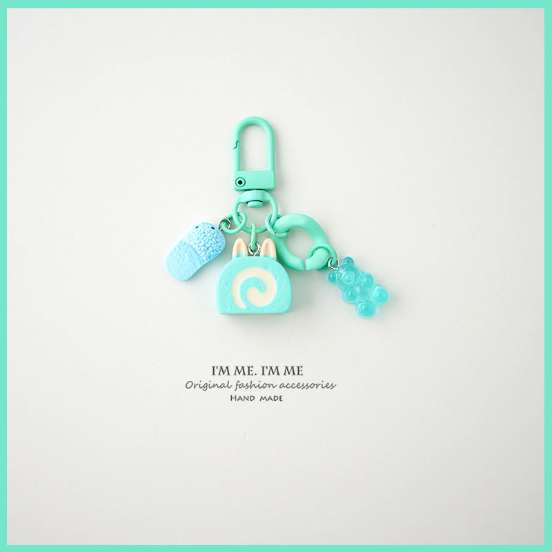 Llavero de rollo suizo de helado de resina al por mayor