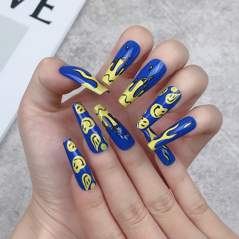 Parches de mejora de uñas largas de plástico de plástico de 24 piezas al por mayor