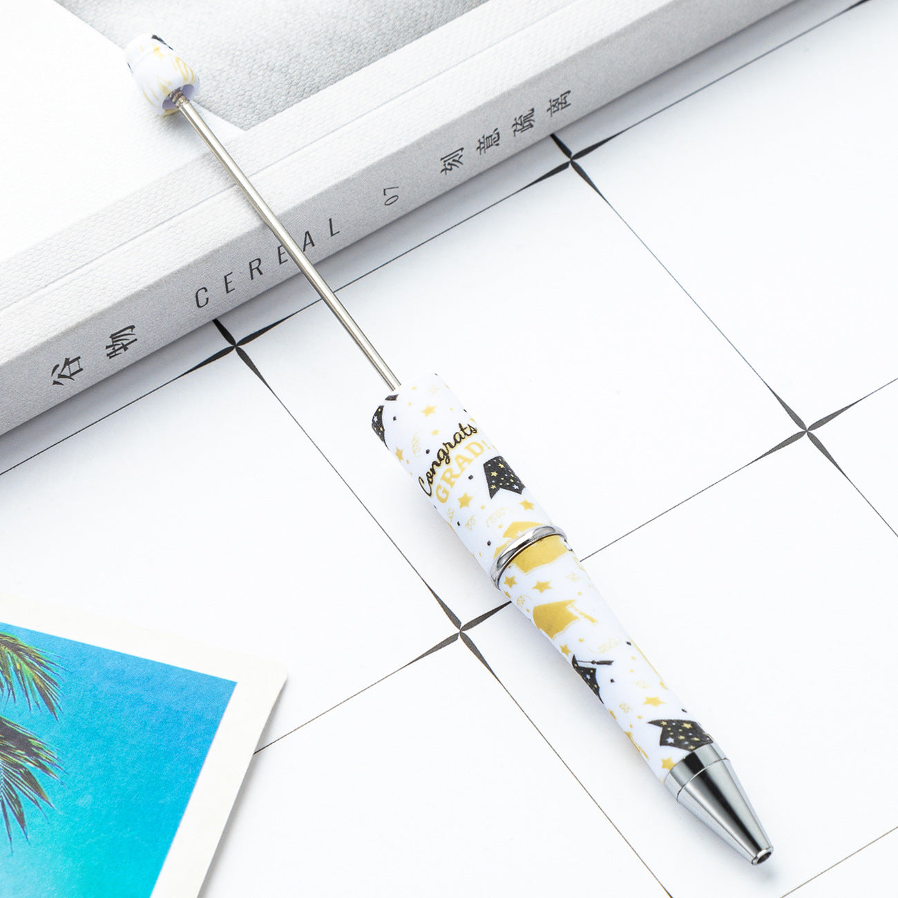 Wholesale Beadable Pens Graduation Season Plastic Ballpoint Pens