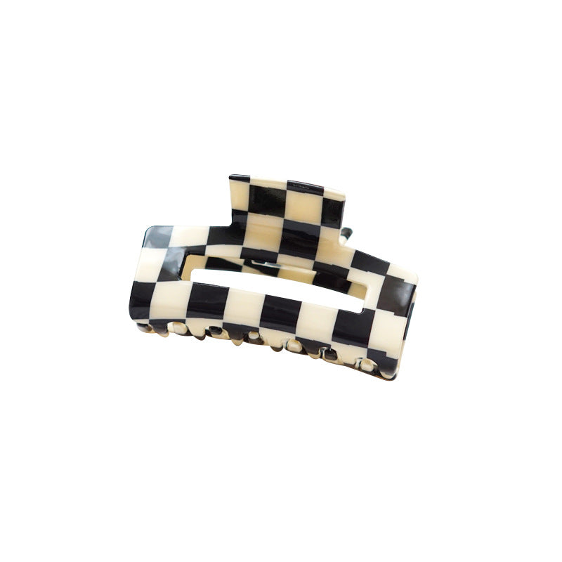Wholesale All-purpose Checkerboard Acetate Plate Hair Clips