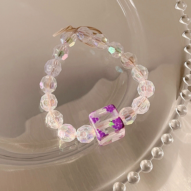 Wholesale Yellow Duck Tulip Acrylic Beaded Bracelet