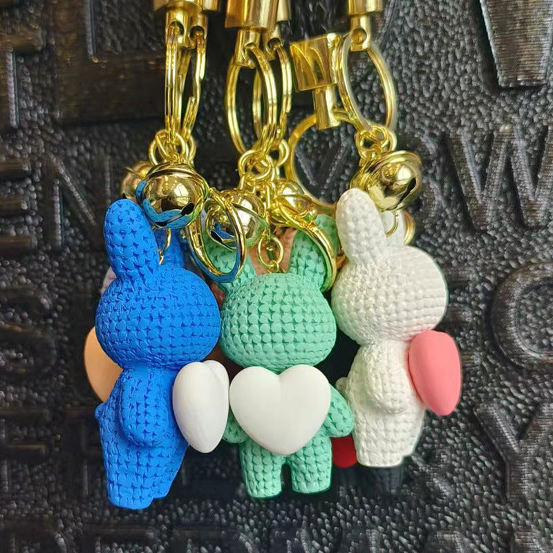 Wholesale Cartoon Resin Love Rabbit Keychain