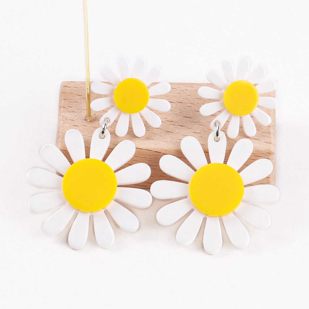 Pendientes acrílicos de margarita bohemia al por mayor