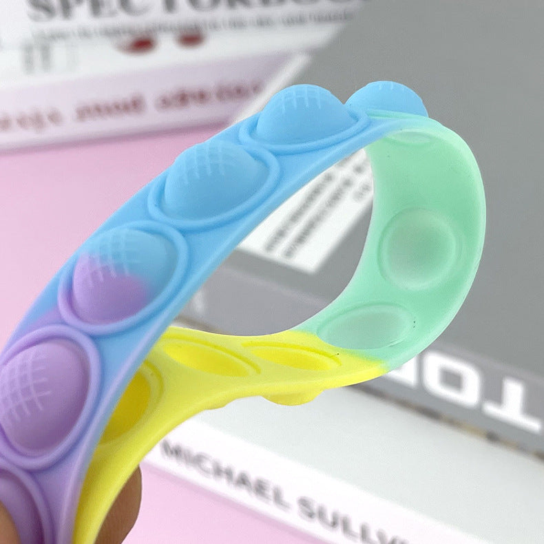 Wholesale PVC Rainbow Fruit Decompression Frozen Leather Rope Keychain