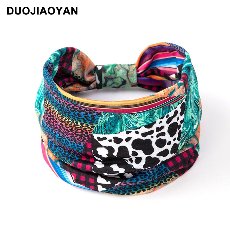 Diadema De Tela De Ala Ancha De Leopardo al por mayor