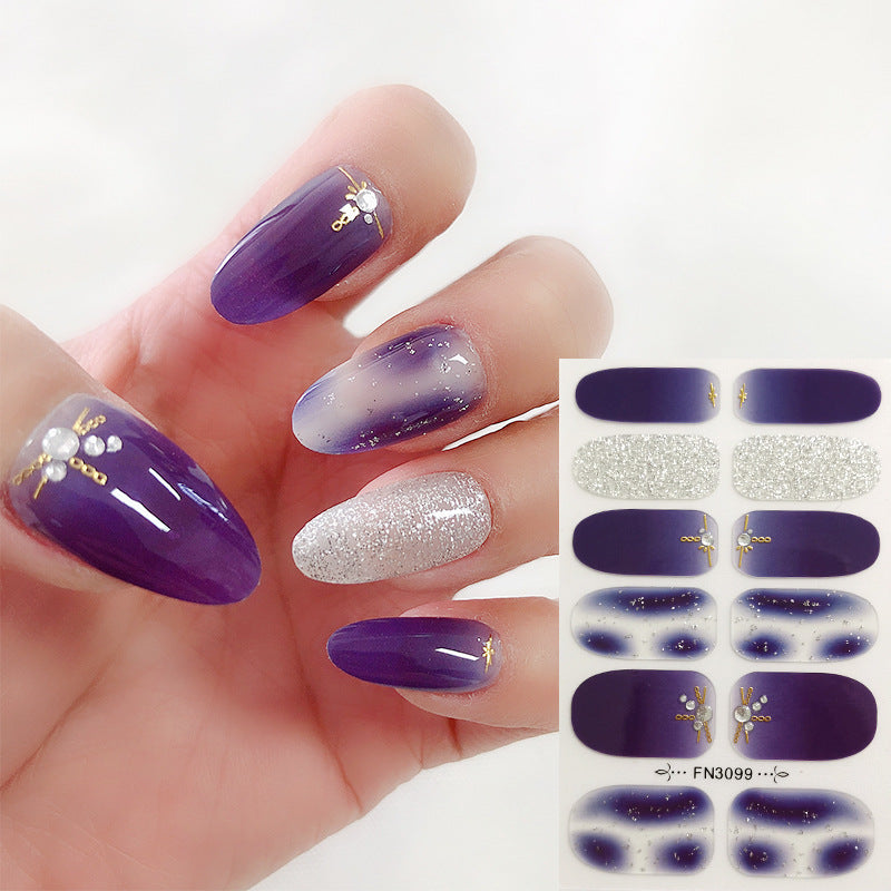 Wholesale Plastic Flash Powder Gilded Nail Stickers