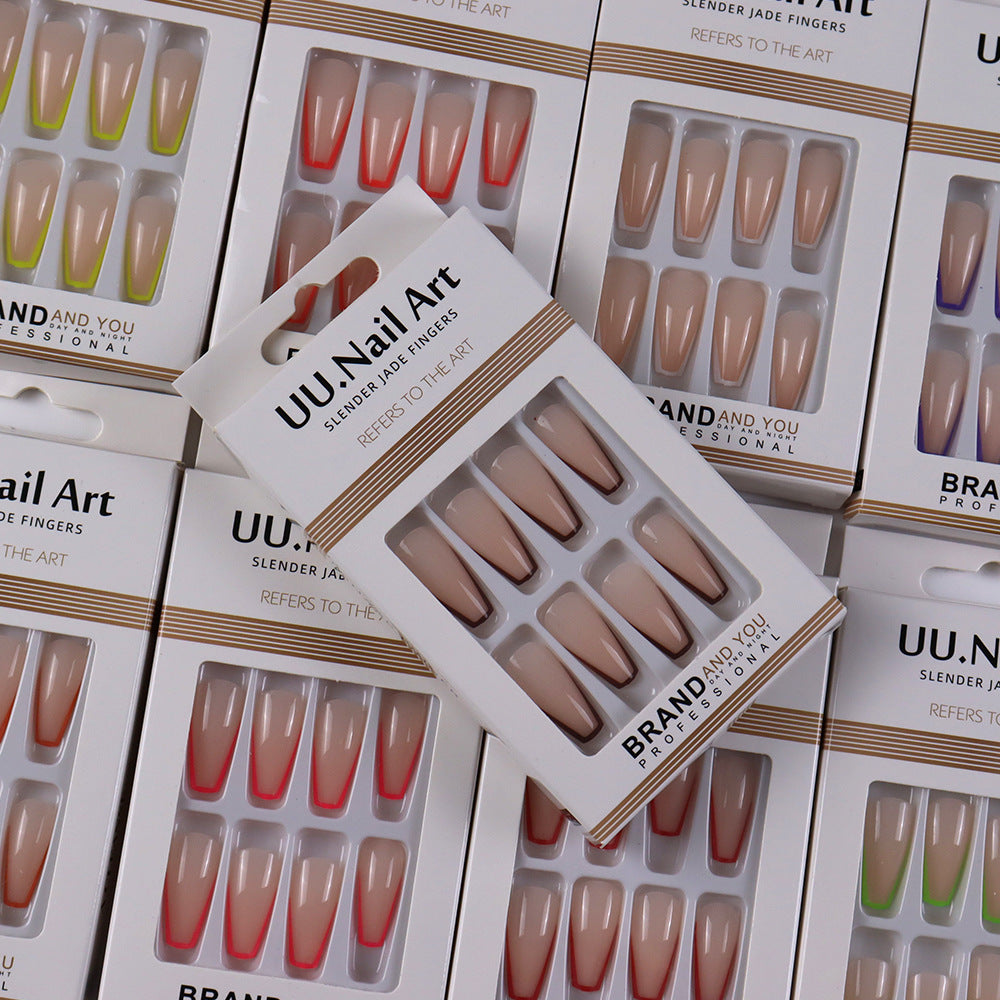 Parches de mejora de uñas extendidas de color sólido sólido de plástico al por mayor