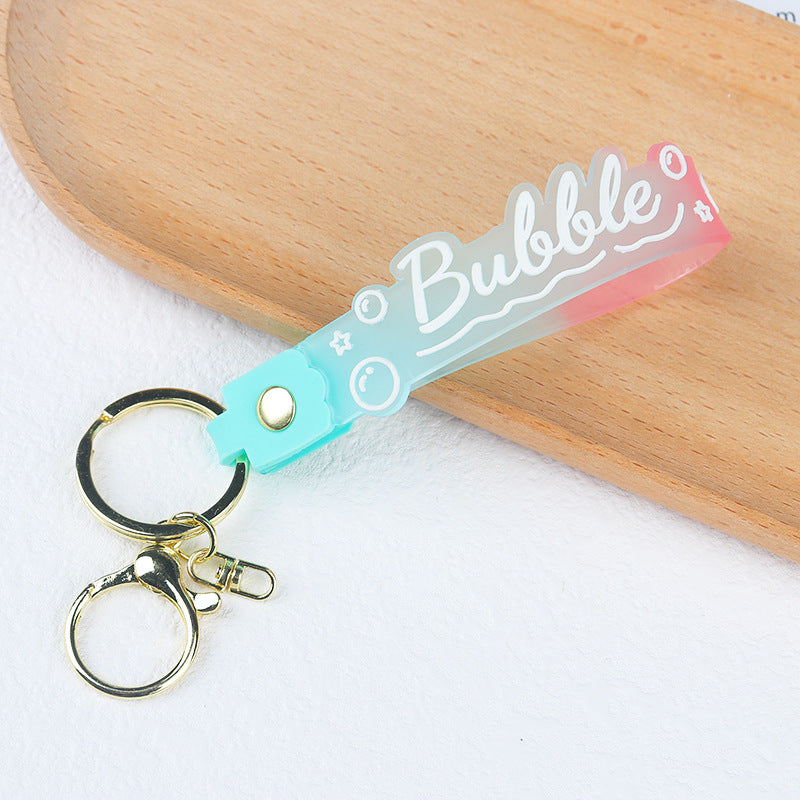 Wholesale Candy Color Lanyard PVC Keychains