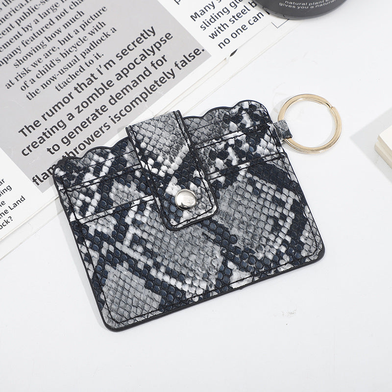 Llavero de la tarjeta de patrón de serpiente de cuerda al por mayor