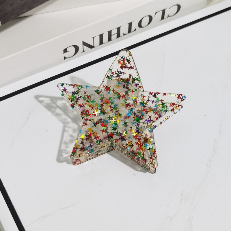 Wholesale Pentagram Acetate Hair Clips