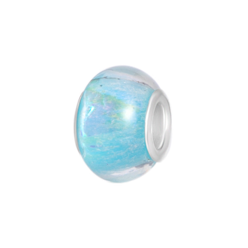 Al por mayor 10-200pcs/paquete de 14 mm de resina de aluminio brillante Big Beads