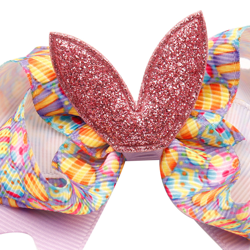Wholesale Easter Kids Bows Cloth Hair Clips