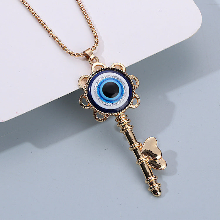 Wholesale Hand of Fatima Heart Devil Eye Alloy Necklaces