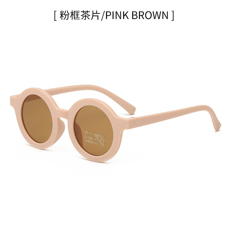 Wholesale UV Protection Cute Cartoon Round Frame PC Kids Sunglasses