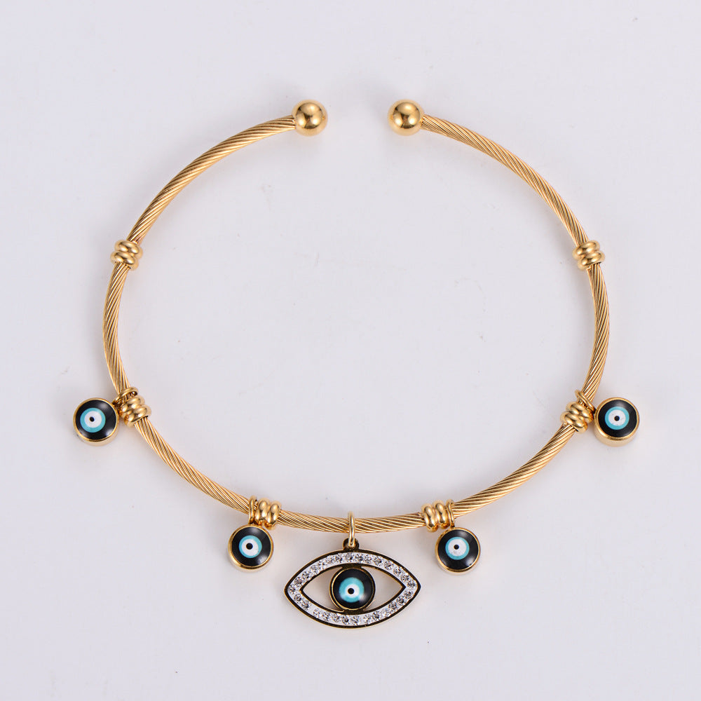 Pulsera De Acero Inoxidable Ojo De Diablo al por mayor