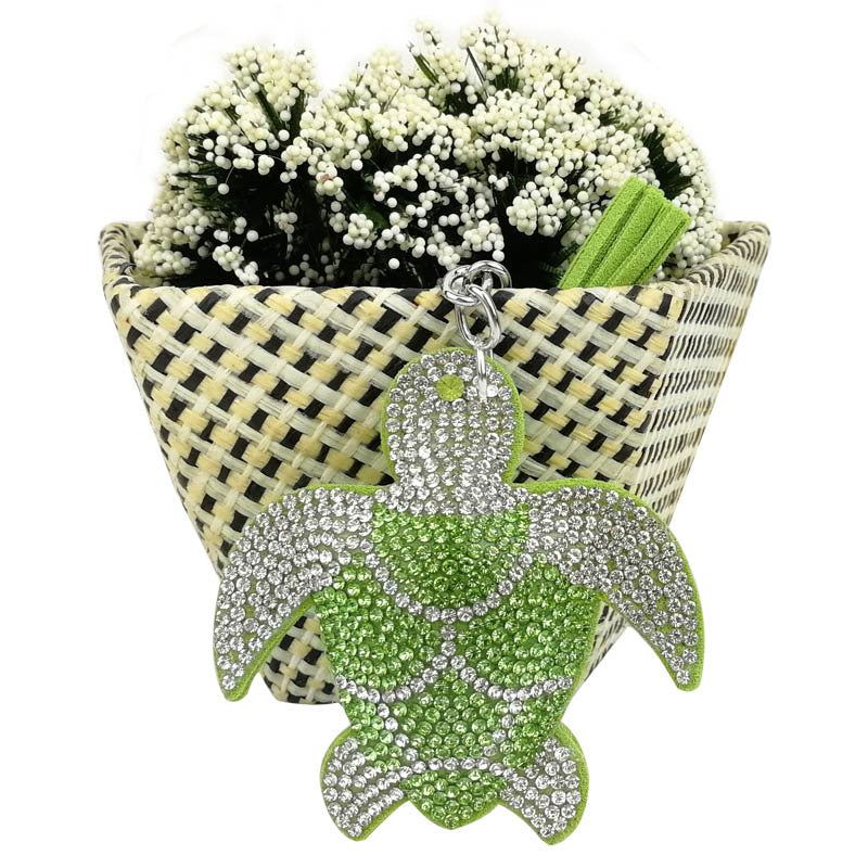 Wholesale Diamond Studded Turtle Metal Keychains