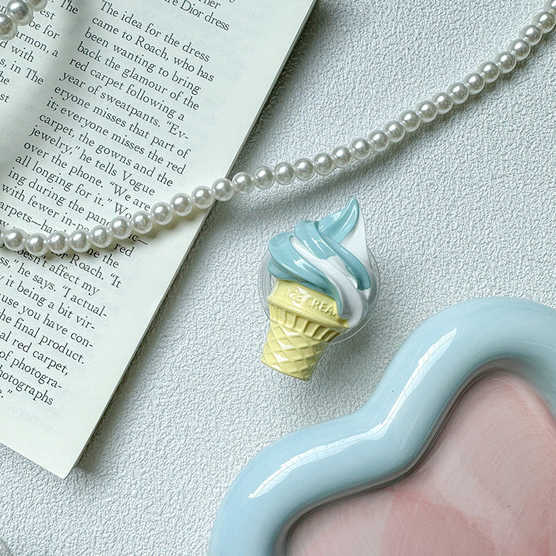 Soporte plástico al por mayor del teléfono móvil del helado del helado de la simulación