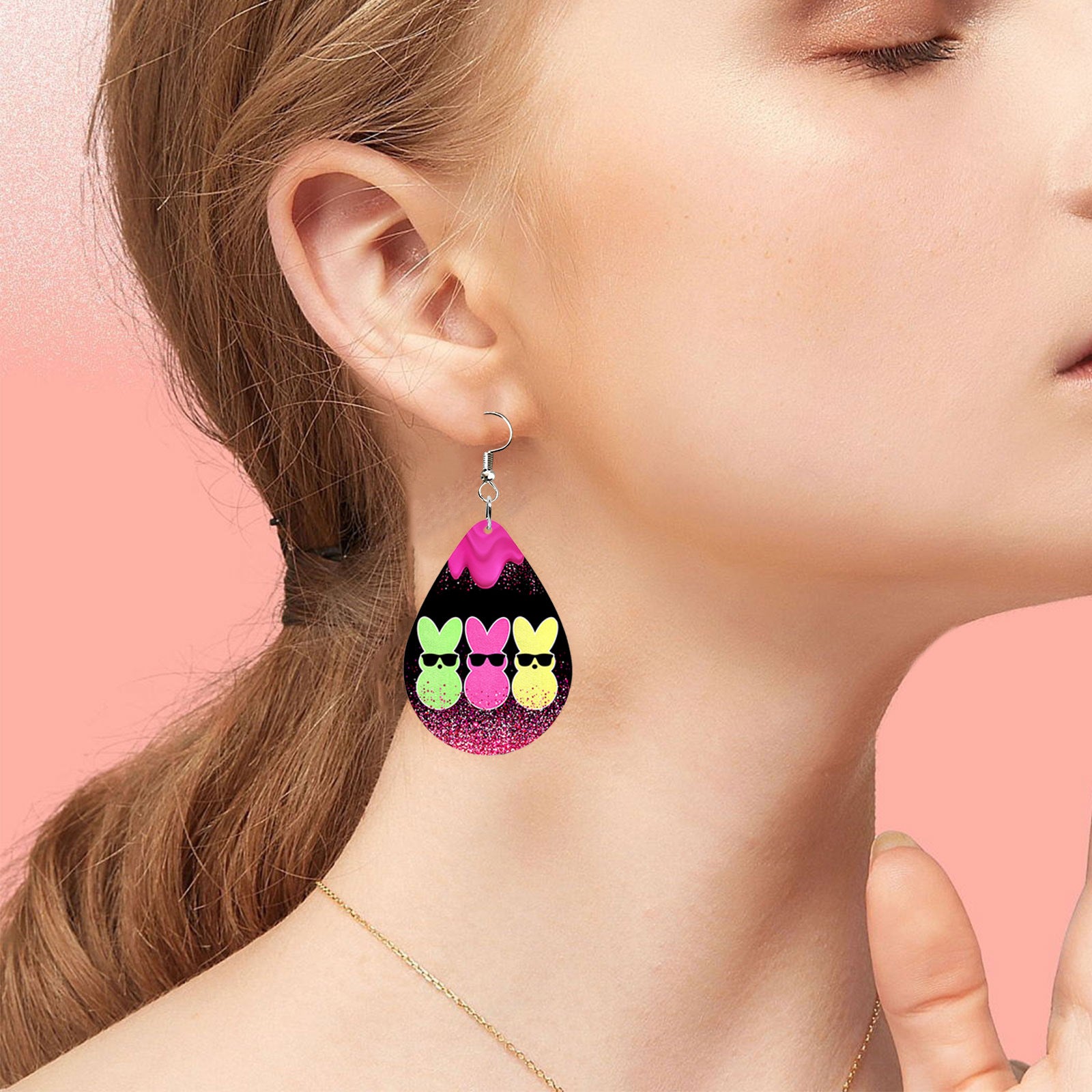 Pendientes De Acrílico De Conejito De Pascua al por mayor