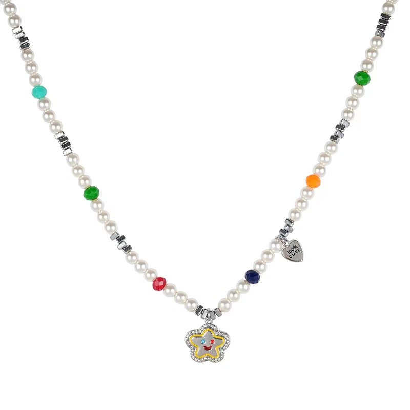 Wholesale Bronze Star Pearl Necklace