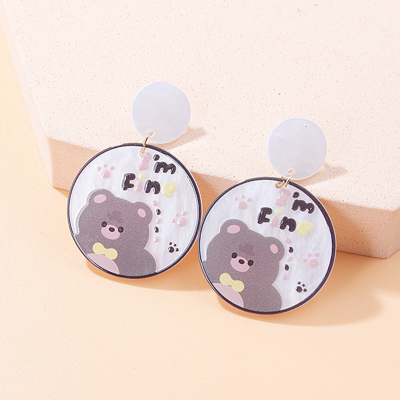 Wholesale Sweet Bow Tie Acrylic Earrings