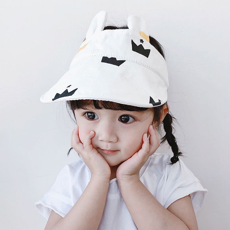 Wholesale Cotton Summer Thin Children's Large Brim Empty Top Sun Visor Hat