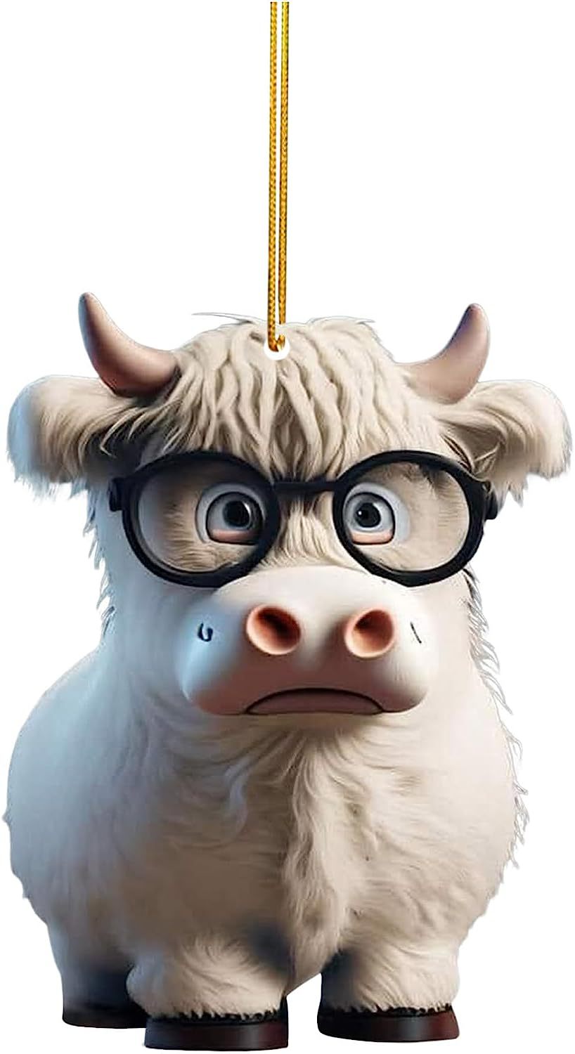 Wholesale Creative Cartoon Acrylic Pendant Car Christmas  Decorations