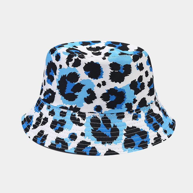 Wholesale Cotton Polyester Foldable Leopard Print Reversible Fisherman Hat