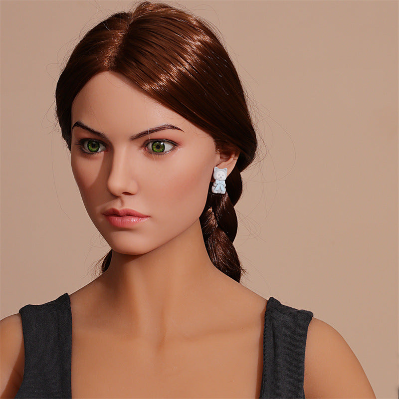 Wholesale Cute Animals Cartoon Flocking Earrings